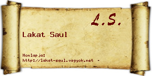 Lakat Saul névjegykártya
